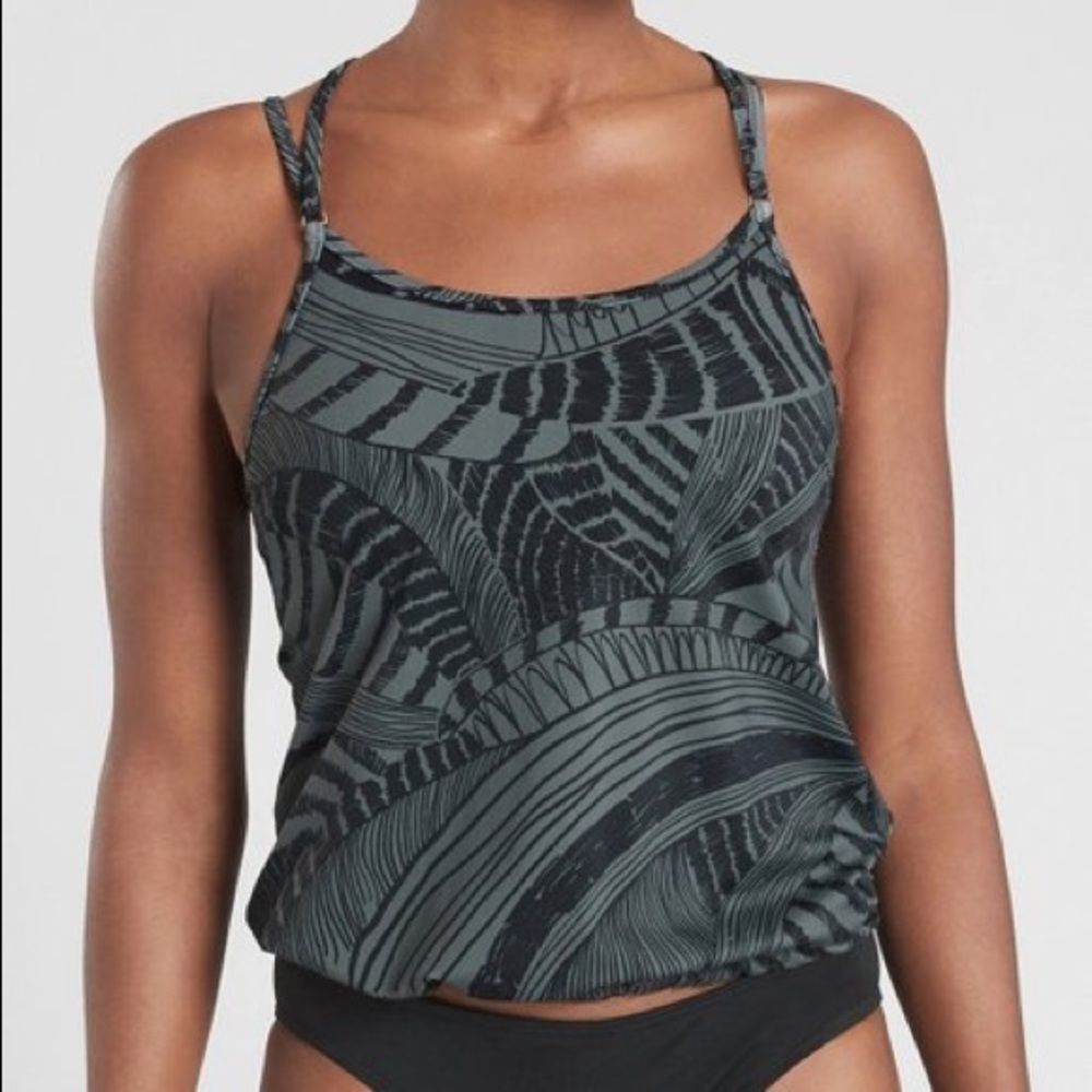 Athleta Zuma Cross Back Blousy Tankini Top, 36 B/C